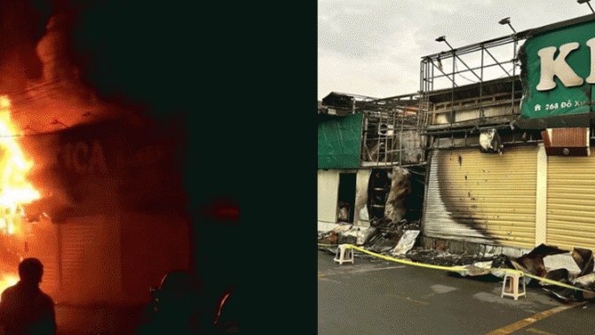 Vụ cháy tiệm bánh ngọt lúc rạng sáng: Hiện trường tan hoang, nhiều hàng hoá bên trong bị thiêu rụi