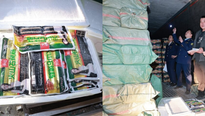 Bắc Ninh: Bất ngờ phát hiện container chứa lạp xưởng trôi nổi với số lượng 'khủng'