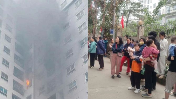 Cháy căn hộ chung cư ở Hà Nội, nhân chứng kể lại giây phút thoát nạn kinh hoàng