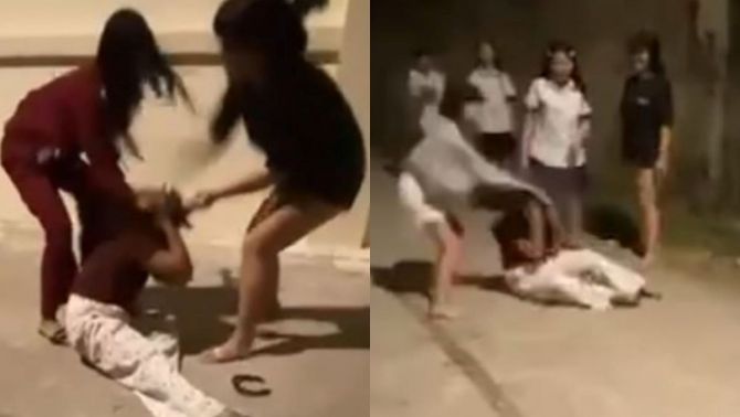 Clip nữ sinh ở Hóc Môn bị kéo tóc, hành hung giữa hẻm vắng, hiện trường hé lộ nhiều tình tiết sốc
