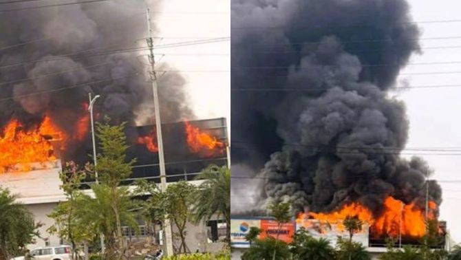 Cận cảnh hiện trường vụ cháy cụm công nghiệp Ninh Bình: Khói đen ngùn ngụt, thiệt hại ra sao?