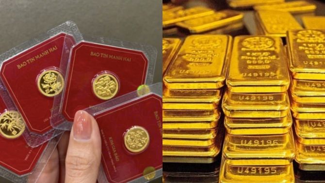 Giá vàng chiều 15-2 đứng vững đỉnh cao, khoảng cách với thế giới tiếp tục nới rộng