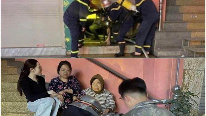Hỏa hoạn giữa đêm 29 Tết tại nhà 5 tầng ở Hà Nội, 3 người được đưa ra ngoài an toàn