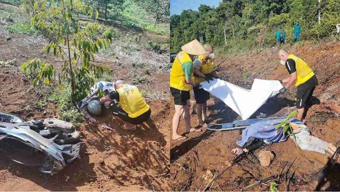 Hiện trường thương tâm 2 vợ chồng cùng 1 con nhỏ thiệt mạng khi đi chúc Tết: Cả nhà rơi xuống vực sâu