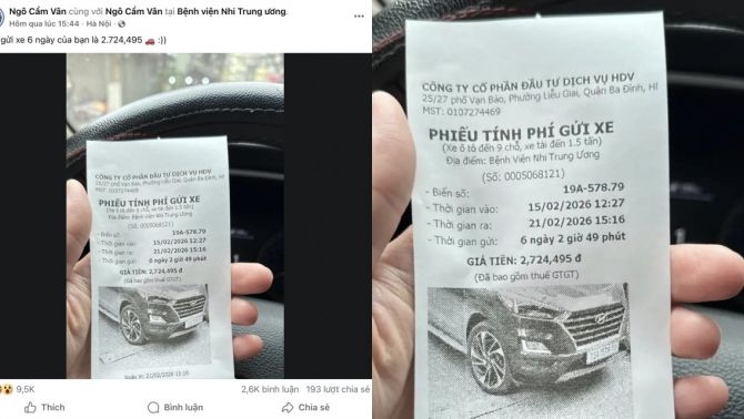 6 ngày gửi xe ô tô trong bệnh viện mất hơn 2,7 triệu, chủ xe lên tiếng khi mạng xã hội tranh cãi dữ dội