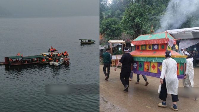 Không khí tang thương vụ lật tàu hồ Thác Bà, 4 gia đình anh em ruột đồng loạt chịu cảnh mất người thân 
