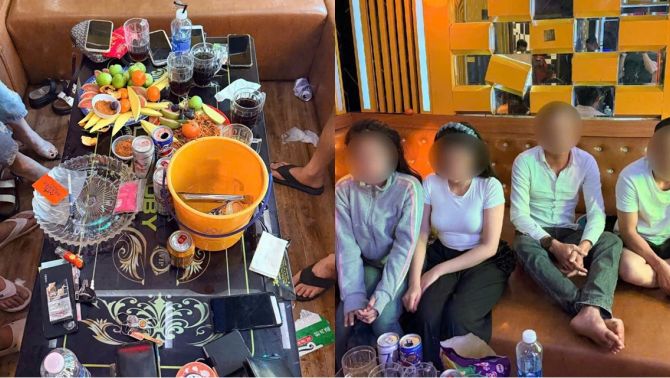 Bắt quả tang 7 nam, nữ tụ tập làm điều đáng xấu hổ trong quán karaoke, công bố kết quả test ma túy