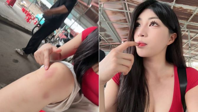 Hot girl vật Anh Thơ khiến CĐM 'chảy máu mũi' sau trận thắng Đào Hồng Sơn, chân tay bầm dập nhưng không ai để ý