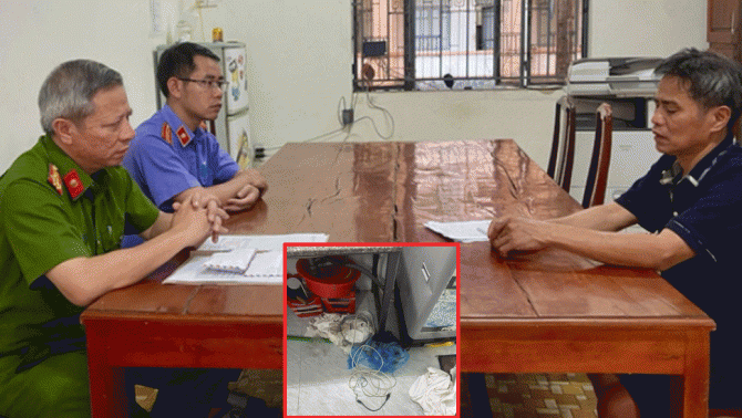 Quá trình lấy lời khai khiến gã đàn ông dựng hiện trường giả sát hại vợ bằng điện phải nhận tội ác