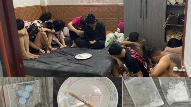Cận cảnh hiện trường 10 nam nữ ‘phê’ ma túy tập thể trong phòng ngủ: Lộ diện loạt tang vật gây chú ý