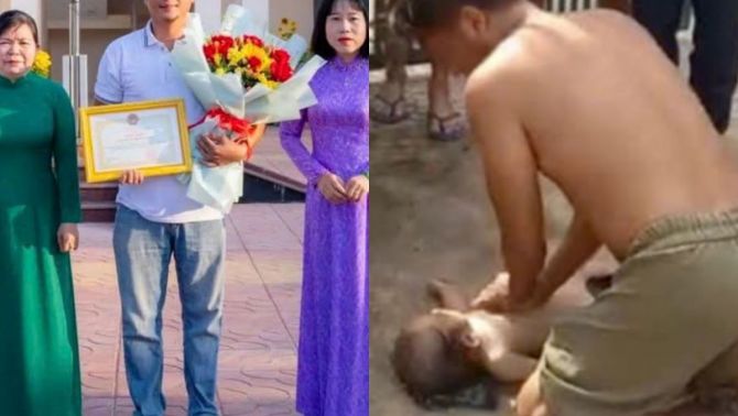 Chân dung ‘người hùng’ giành giật sự sống cho bé trai 1 tuổi rơi xuống hầm nước vừa được khen thưởng