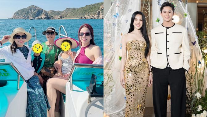 Hình ảnh mới nhất của Diệp Lâm Anh cùng Phạm Kiên xuất hiện trong chuyến đi có gia đình lớn, lộ chi tiết gây bàn luận