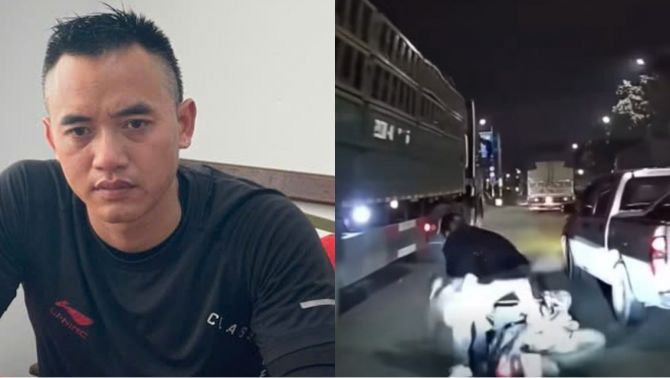 Danh tính tài xế bán tải tạt đầu, chèn ngã gia đình 3 người đi xe máy, chính thức nhận cái kết đắng