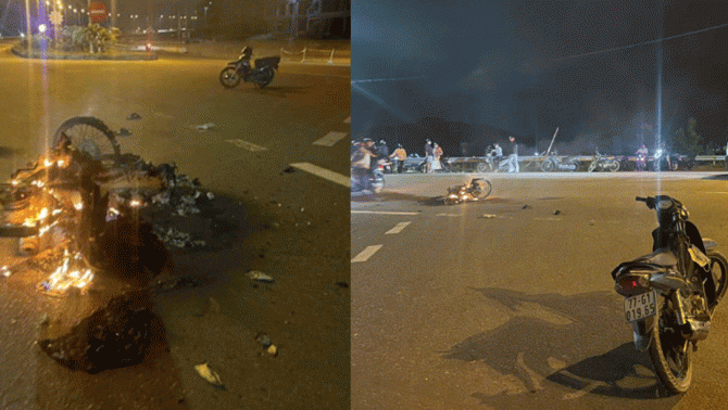 Nam thanh niên chở bạn gái va chạm với tài xế xe máy: Người dân ‘hoảng loạn’ khi thấy xe phát nổ