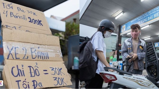 Giá xăng dầu tăng mạnh, nhiều cây xăng ở TP HCM bán giới hạn: Xe máy tối đa 30.000, ô tô 200.000 đồng