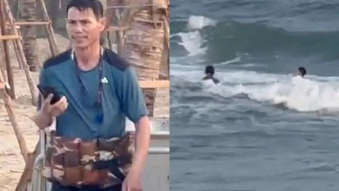 ‘Người hùng’ kể lại giây phút kịch tính giải cứu nam du khách đuối nước trên biển Cửa Lò