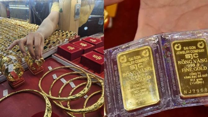 Giá vàng SJC và vàng nhẫn giảm đầu ngày rồi tăng lại, thị trường vàng ghi nhận biến động trong chiều 9/3