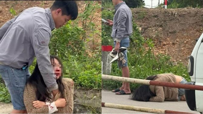 Tìm ra người đàn ông đánh, kéo lê cô gái mặt dính máu trên đường ở Hải Phòng, lý do ra tay là gì?