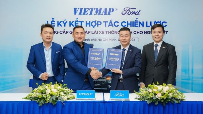 Ford Việt Nam và Vietmap ký kết hợp tác chiến lược, cung cấp thêm giải pháp hỗ trợ lái xe thông minh