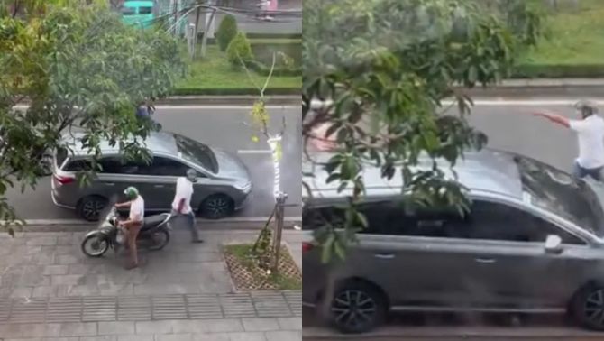 Diễn biến vụ va quẹt ô tô 7 chỗ, tài xế bị hai người đi xe máy rượt đuổi tấn công trên đường