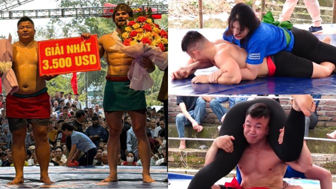 Bất ngờ số tiền hot girl Anh Thơ kiếm được mỗi lần lên sới, hé lộ đô vật kiếm cả nửa tỷ mùa hội làng