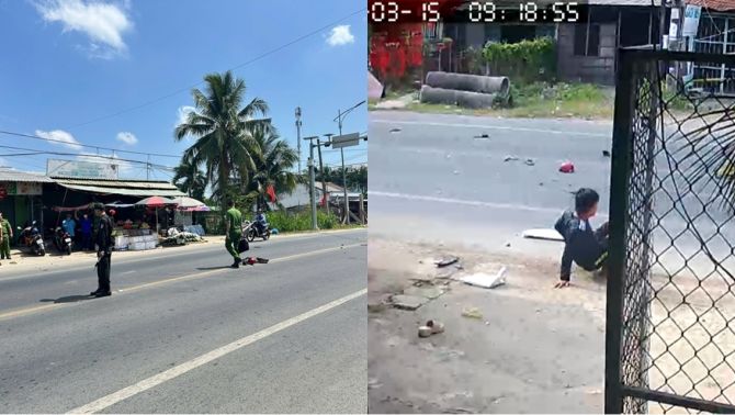 Trích xuất camera vụ 2 mẹ con tông trực diện chàng trai đi xe máy, 1 người tử vong tại chỗ ở Đồng Tháp