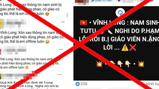 Thực hư thông tin nam sinh ở Vĩnh Long làm điều dại dột sau khi bị cô giáo mắng vì dùng phao thi