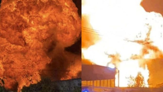 Hiện trường vụ cháy nhà kho ở TPHCM: Lửa cháy cuồn cuộn, liên tục phát nổ