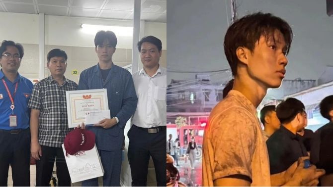 Nam sinh viên lao vào đám cháy ở Lĩnh Nam cứu người được khen thưởng, profile chuẩn ‘con nhà người ta’