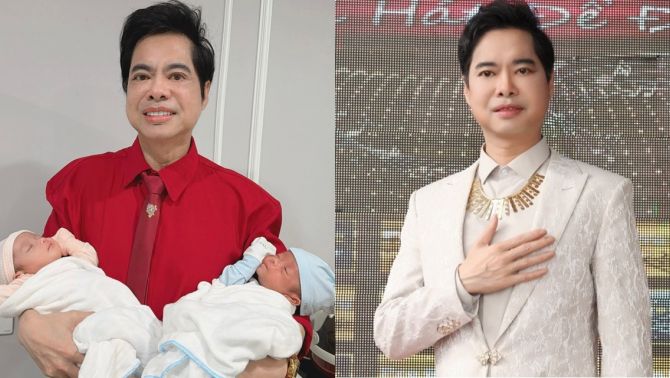 ‘Ông hoàng nhạc sến’ Ngọc Sơn khoe ảnh 2 con vừa chào đời, bất ngờ làm bố ở tuổi U60?