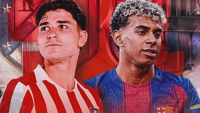 Kết quả bóng đá Atletico Madrid vs Barcelona - La Liga: Lamine Yamal lu mờ trước Julian Alvarez?