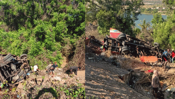 Hiện trường vụ xe khách ở Lâm Đồng lao thẳng xuống vực khiến 3 người tử vong, phương tiện vỡ nát