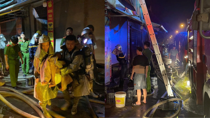 Hà Nội: Cháy nhà 4 tầng rạng sáng, 2 người mắc kẹt được giải cứu kịp thời