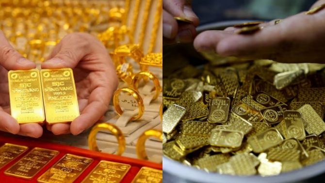 Giá vàng hôm nay 8-4 đảo chiều giữa hai thị trường, vàng SJC và nhẫn 9999 giảm, chênh lệch tiếp tục nới rộng