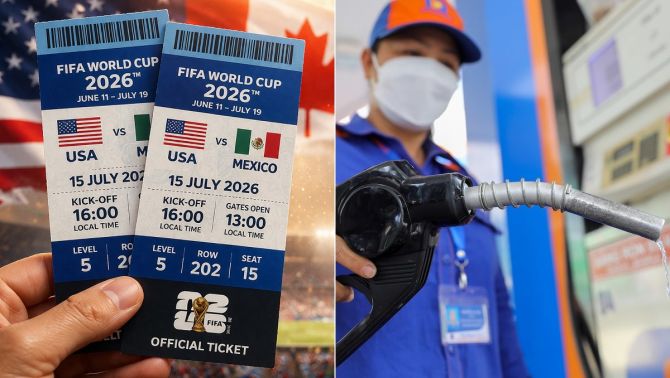 Cập nhật giá vé World Cup 2026 theo giá xăng hôm nay 9/4: Hơn 13 triệu lít xăng để đổi 1 tấm vé