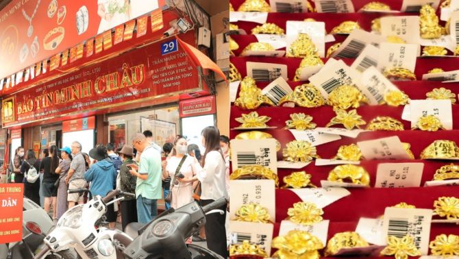 Khách xếp hàng giao dịch vàng tại Bảo Tín Minh Châu, doanh nghiệp lên tiếng về nguồn cung và quyền lợi người mua