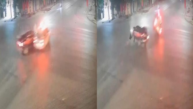 Camera ghi lại cảnh xe cứu thương lật nghiêng khi lao thẳng vào xe ô tô: Ai sẽ phải chịu trách nhiệm?