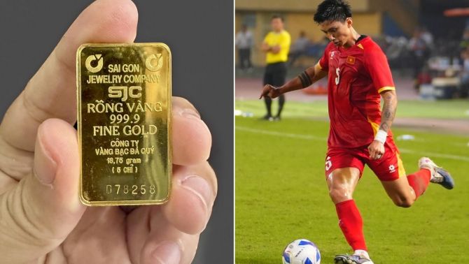 Giá vàng mới nhất 13/4: Vàng SJC giảm sâu; Giá trị của Đoàn Văn Hậu giảm gần 27 cây vàng