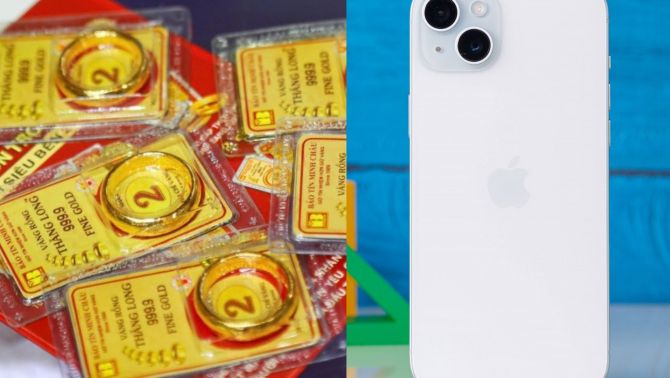 Giá vàng chiều hôm nay 15/4: Vàng SJC, vàng nhẫn đảo chiều giảm mạnh, lao dốc 3 triệu đồng/lượng, giá iPhone 15 ra sao?