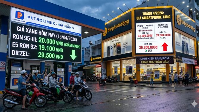 Giá xăng dầu tối nay (15/4) bình ổn, mai có thể đại hạ giá, RON 95 cán mốc 20.000 VNĐ/lít, giá smartphone thì sao?