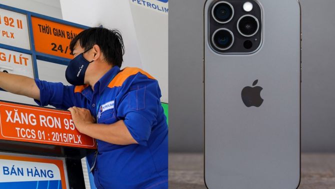 Giá xăng dầu Petrolimex chiều hôm nay 16/4: Dầu từ 20.000 đồng, xăng từ 22.000 đồng, giá iPhone 15 có biến động?