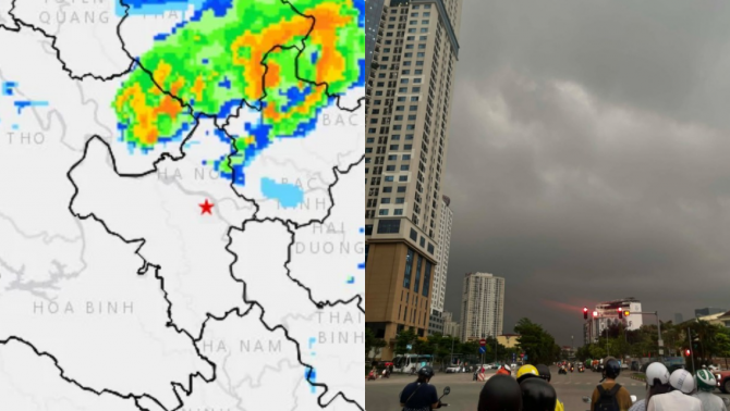 Tin thời tiết mới nhất: Mây đối lưu 'khổng lồ' áp sát Hà Nội, chi tiết các nơi mưa to và có nguy cơ ngập