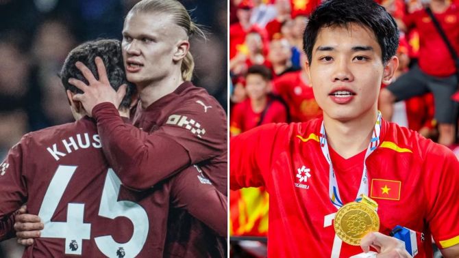 Đình Bắc nhận vinh dự lớn, ngôi sao của ĐT Việt Nam bất ngờ 'chung mâm' với trụ cột Man City