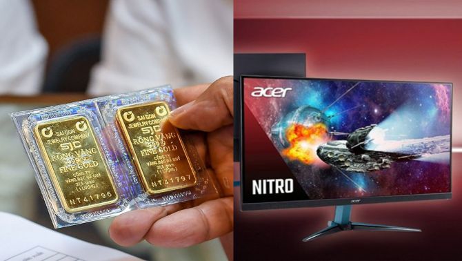 Giá vàng SJC, vàng nhẫn chiều nay 24/4 giảm không phanh, bảng giá màn hình gaming Acer biến động ra sao?