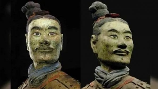 Bí ẩn về pho tượng đổi màu mặt trong lăng mộ Tần Thủy Hoàng, nguyên nhân là gì?