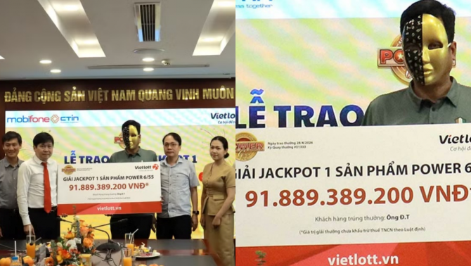 Doanh nhân Ninh Bình trúng Vietlott gần 92 tỷ nhờ bộ số phong thủy, đóng thuế số tiền cực khủng