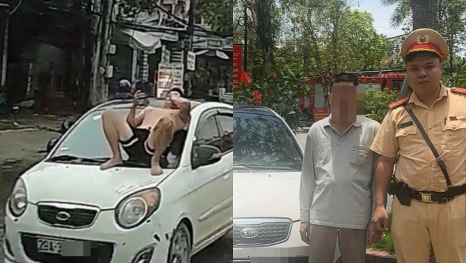 Hà Nội: Bất ngờ quan hệ 2 người trong vụ nằm trên nóc capo xe đang chạy, hé lộ nguồn cơn mâu thuẫn