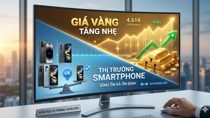 Dự báo giá vàng tuần mới (4/5), có thể tăng nhẹ trở lại, các nhà đầu cơ đứng ngồi không yên, smartphone giữ nhịp ổn định