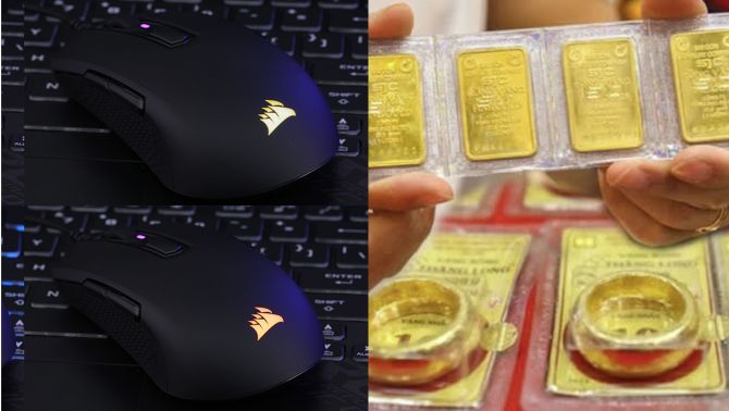 Giá vàng SJC, vàng nhẫn 9999 hôm nay 3/5 'ảm đạm' dịp nghỉ lễ, giá chuột gaming Corsair biến động ra sao?
