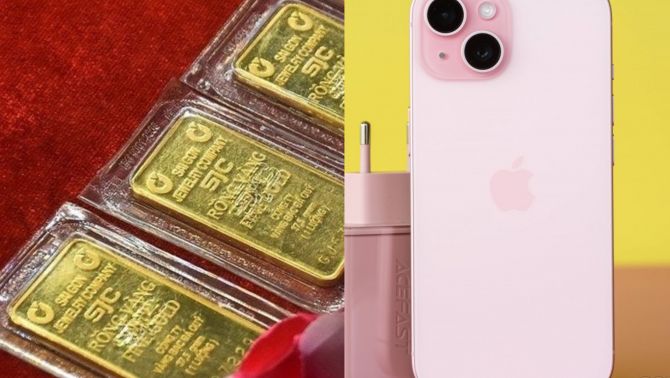Giá vàng hôm nay chiều 3/5: Vàng nhẫn 9999, vàng SJC ở mức thấp, vàng thế giới ổn định, iPhone 15 rẻ